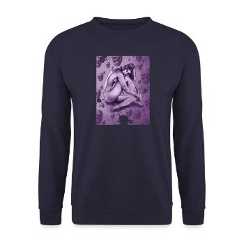 Vivian - Unisex Pullover - Navy - Vorne - Alina (178cm) & Michal (187cm)