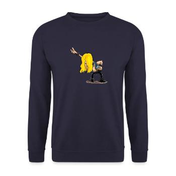 Métal lourd - Sweat-shirt Unisexe - marine - Devant - Alina (178cm) & Michal (187cm)