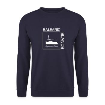 Llaud: Ein mediterranes Erbe auf den Balearen - Unisex Pullover - Navy - Vorne - Alina (178cm) & Michal (187cm)