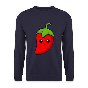 Chilli Comic - Unisex Sweatshirt - navy - Front - Alina (178cm) & Michal (187cm)