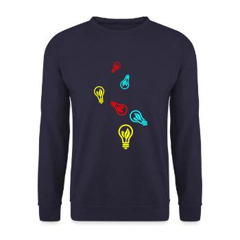 Light bulb icon - Unisex Sweatshirt - navy - Front - Alina (178cm) & Michal (187cm)