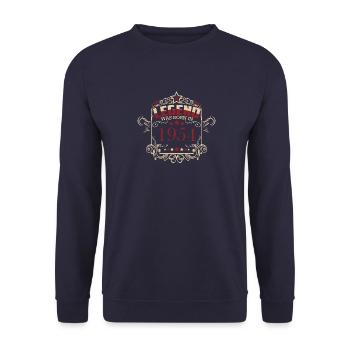 Millésime 1954 Anniversaire Vintage - Sweat-shirt Unisexe - marine - Devant - Alina (178cm) & Michal (187cm)