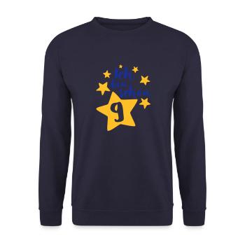 Ich bin schon Neun! - Unisex Pullover - Navy - Vorne - Alina (178cm) & Michal (187cm)