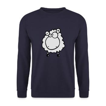 Doofes Schaf - Unisex Pullover - Navy - Vorne - Alina (178cm) & Michal (187cm)