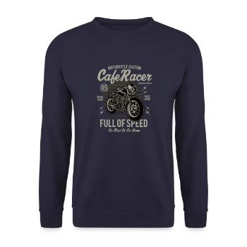 Moto Vintage Moto Vintage Moto Vintage Moto - Sweat-shirt Unisexe - marine - Devant - Alina (178cm) & Michal (187cm)