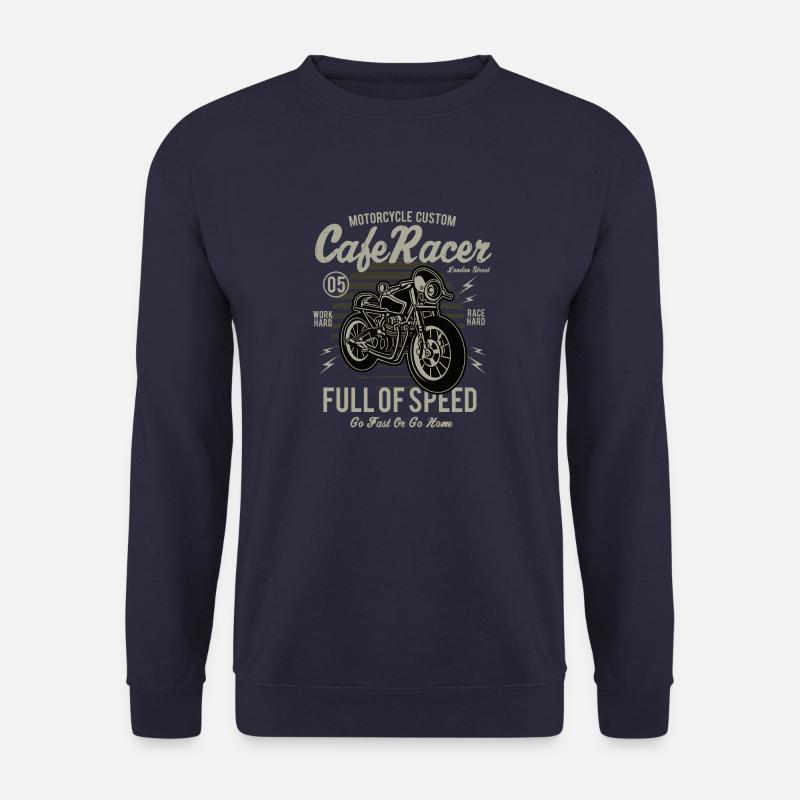 Vintage Motorrad Vintage Motorrad Vintage Motorrad Motorrad - Unisex Pullover - Navy