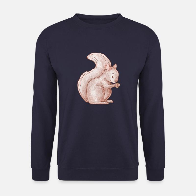 Süßes nussiges Eichhörnchen - Unisex Pullover - Navy