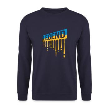 Graffiti de bouclier de légende de la fête des pères - Sweat-shirt Unisexe - marine - Devant - Alina (178cm) & Michal (187cm)