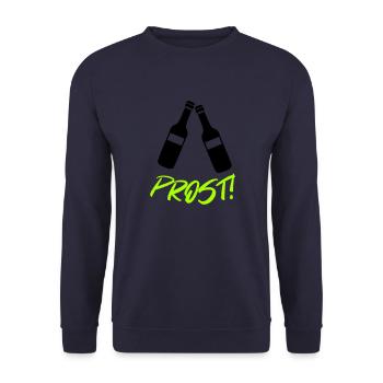 Bier Prost - Unisex Pullover - Navy - Vorne - Alina (178cm) & Michal (187cm)