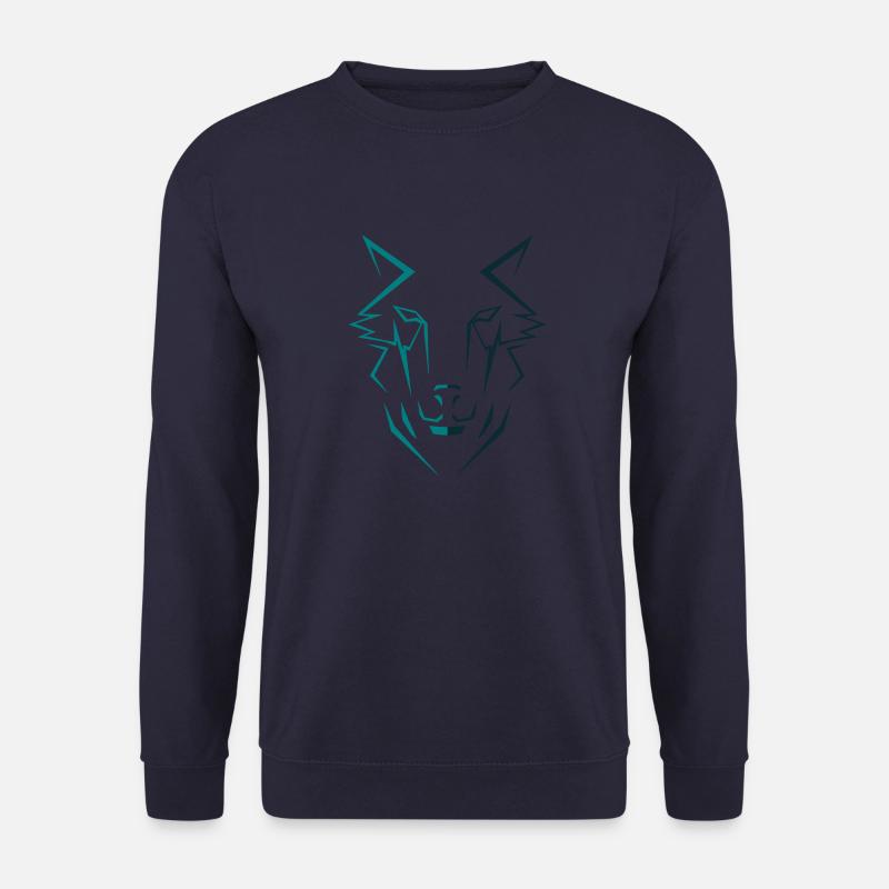 gravity wolves head - Unisex Pullover - Navy