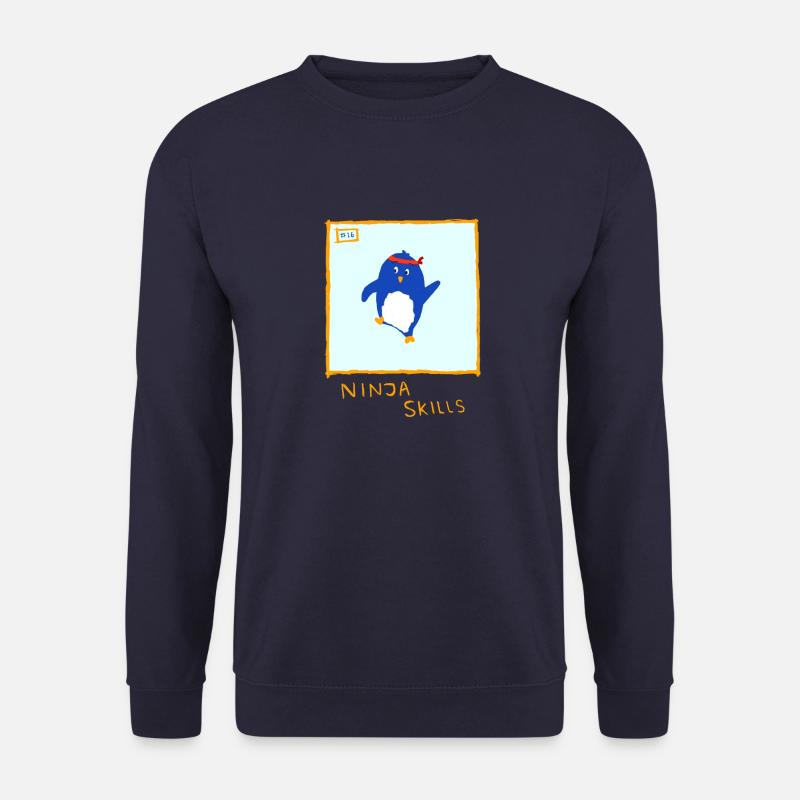 No.16 Ninja Skills Penguin Comic - Unisex Sweatshirt - navy
