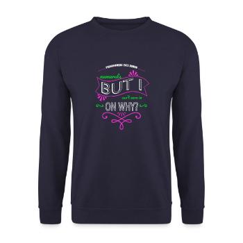 computer language funny sayings father - Unisex Pullover - Navy - Vorne - Alina (178cm) & Michal (187cm)
