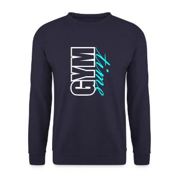 GYM time - Unisex Pullover - Navy - Vorne - Alina (178cm) & Michal (187cm)