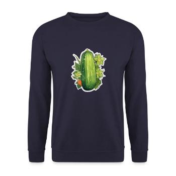 Cucumber - Unisex Sweatshirt - navy - Front - Alina (178cm) & Michal (187cm)