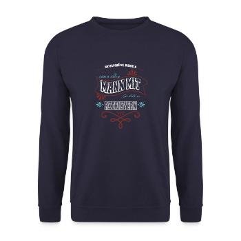 bday grand-père amusant trait humour grands-parents - Sweat-shirt Unisexe - marine - Devant - Alina (178cm) & Michal (187cm)