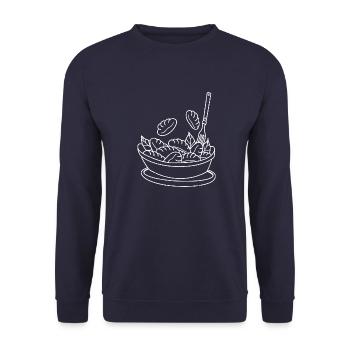 Gnocchi Pasta Italien Küche Rigatoni Gericht - Unisex Pullover - Navy - Vorne - Alina (178cm) & Michal (187cm)