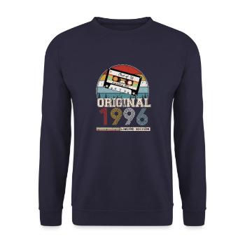 Vintage 1996 Cadeau Anniversaire 28 ans - Sweat-shirt Unisexe - marine - Devant - Alina (178cm) & Michal (187cm)
