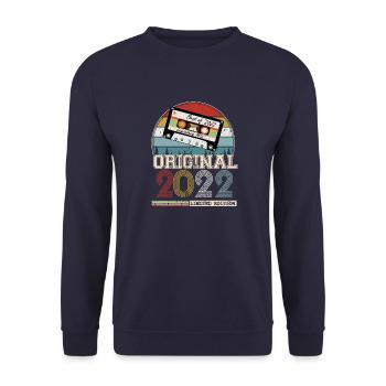 Vintage 2022 2 Year Anniversary Gift - Unisex Sweatshirt - navy - Front - Alina (178cm) & Michal (187cm)