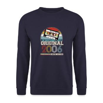 Vintage 2006 Cadeau Anniversaire 18 ans - Sweat-shirt Unisexe - marine - Devant - Alina (178cm) & Michal (187cm)
