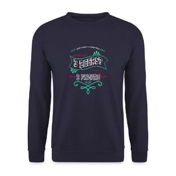 irish fun health informatics specialist tshirts - Unisex Pullover - Navy - Vorne - Alina (178cm) & Michal (187cm)