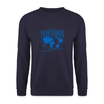 Paderborn Heimat Fußball Geschenk - Unisex Pullover - Navy - Vorne - Alina (178cm) & Michal (187cm)