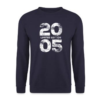 Limited Edition 2005 Geburtstag Geschenk - Unisex Pullover - Navy - Vorne - Alina (178cm) & Michal (187cm)