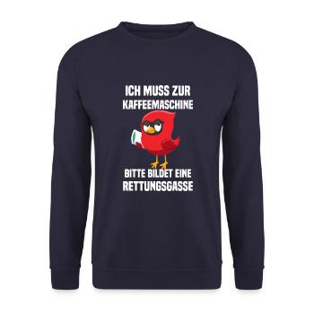 Kaffee Zubehör Koffein Getränk Wachmacher Kaffee - Unisex Pullover - Navy - Vorne - Alina (178cm) & Michal (187cm)