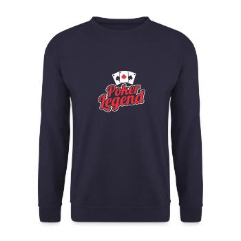 POKER LEGEND - Sweat-shirt Unisexe - marine - Devant - Alina (178cm) & Michal (187cm)