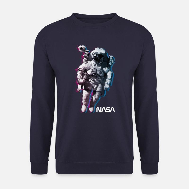 NASA Astronaut Mit Offiziellen Logo - Unisex Pullover - Navy