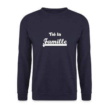 Tié la famille expression citation cadeau - Sweat-shirt Unisexe - marine - Devant - Alina (178cm) & Michal (187cm)