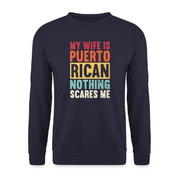 Puerto Rico - Unisex Sweatshirt - navy - Front - Alina (178cm) & Michal (187cm)