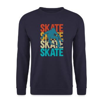 Skater Skateboard - Sweat-shirt Unisexe - marine - Devant - Alina (178cm) & Michal (187cm)