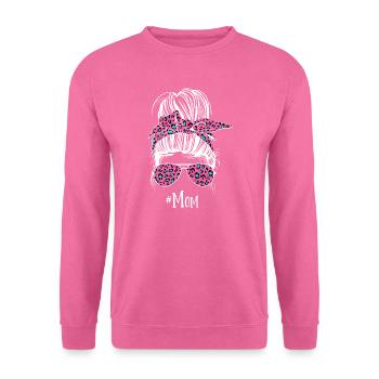 Mom Messy Dutt Leopard - Unisex Sweatshirt - pink - Front