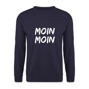 MOIN MOIN NORTH GERMAN GREETINGS - Unisex Sweatshirt - navy - Front - Alina (178cm) & Michal (187cm)
