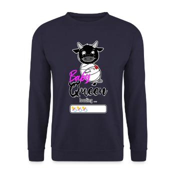 Vache d'herens, eringer, baby queen loading... - Sweat-shirt Unisexe - marine - Devant - Alina (178cm) & Michal (187cm)
