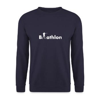 biathlon - Unisex Sweatshirt - navy - Front - Alina (178cm) & Michal (187cm)