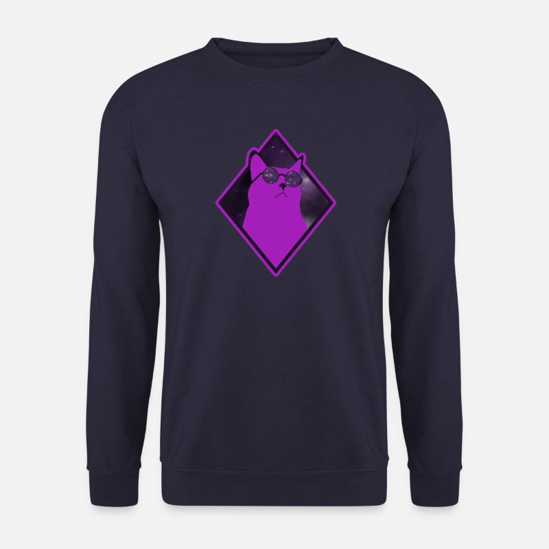 Katze Galaxy pink - Unisex Pullover - Navy