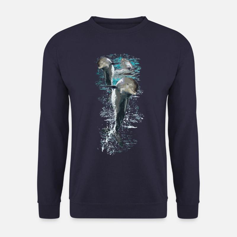 dolphins - Unisex Sweatshirt - navy