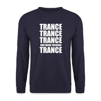 Trance Trance Trance - Unisex Pullover - Navy - Vorne - Alina (178cm) & Michal (187cm)