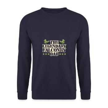 falknerei papa spruch - Unisex Pullover - Navy - Vorne - Alina (178cm) & Michal (187cm)