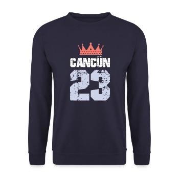 Cancun 23 Trikot 2023 - Unisex Pullover - Navy - Vorne - Alina (178cm) & Michal (187cm)