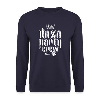 Couronne d’équipage de fête d’Ibiza - Sweat-shirt Unisexe - marine - Devant - Alina (178cm) & Michal (187cm)