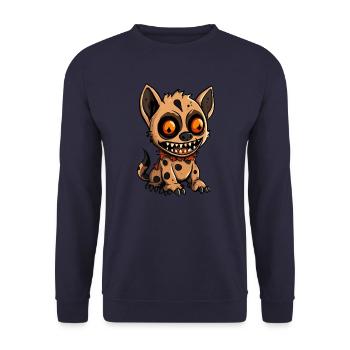Hyena Halloween Zombie - Unisex Sweatshirt - navy - Front - Alina (178cm) & Michal (187cm)