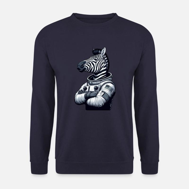 Zebra Astronaut: Space Exploration - Unisex Sweatshirt - navy