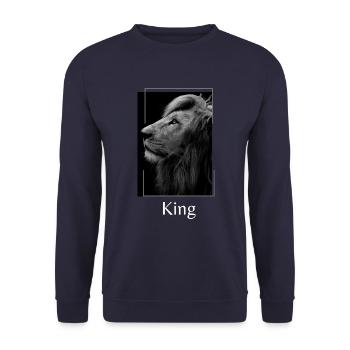 safari - Unisex Sweatshirt - navy - Front - Alina (178cm) & Michal (187cm)