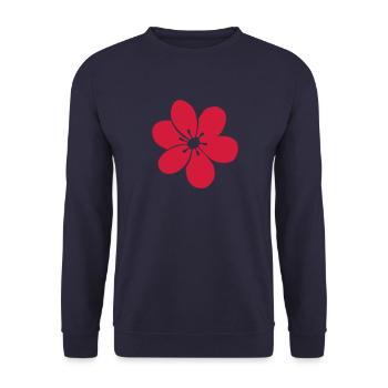fleur fl - Sweat-shirt Unisexe - marine - Devant - Alina (178cm) & Michal (187cm)