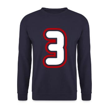 3 Numéro de numéro - Sweat-shirt Unisexe - marine - Devant - Alina (178cm) & Michal (187cm)