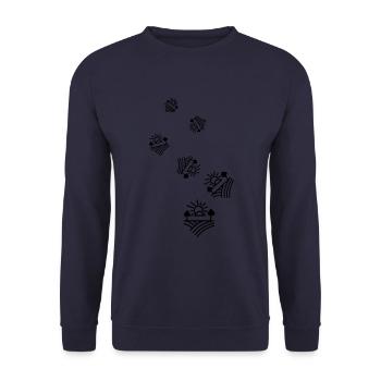 Farm Farmer - Unisex Sweatshirt - navy - Front - Alina (178cm) & Michal (187cm)