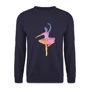 Ballet Silhouette - Unisex Sweatshirt - navy - Front - Alina (178cm) & Michal (187cm)