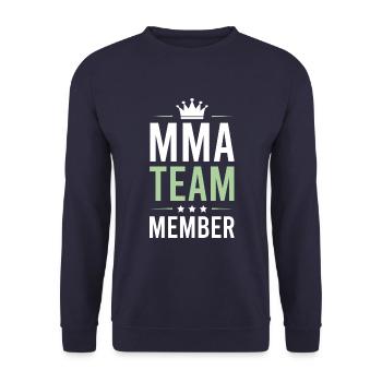 Mma Team - Unisex Pullover - Navy - Vorne - Alina (178cm) & Michal (187cm)